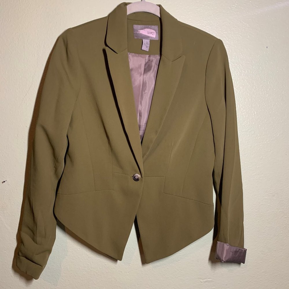 Olive Green Love21 Blazer